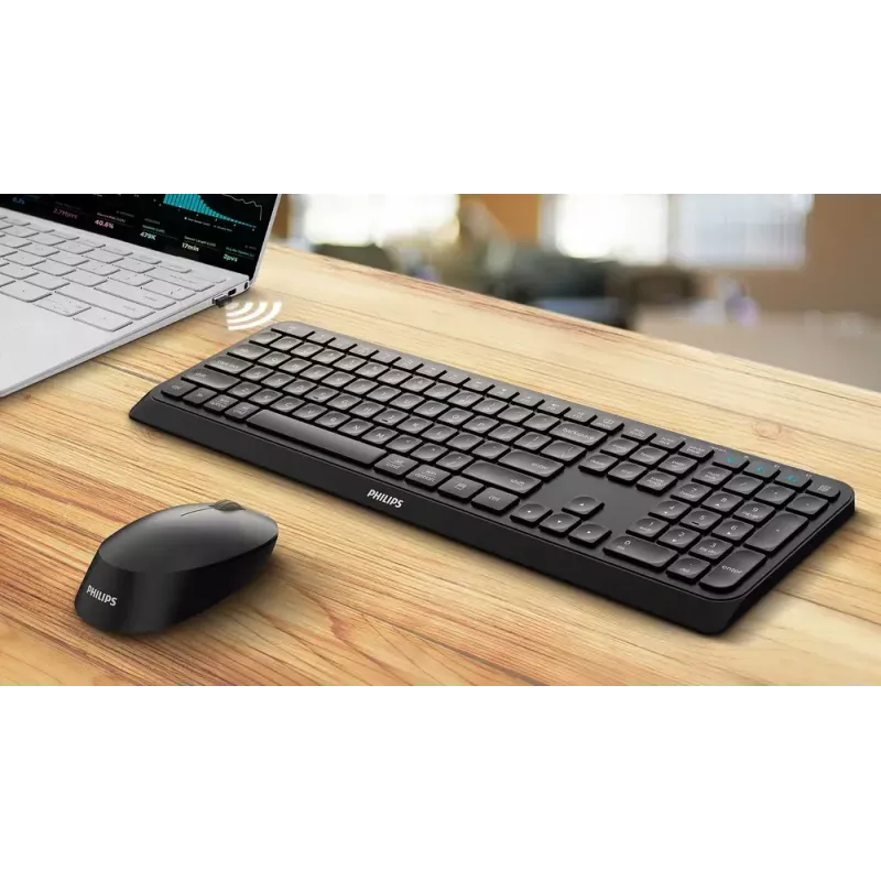 Philips 6000 series SPT6607B/31 Tastatur Maus enthalten Universal RF Wireless + Bluetooth Schwarz