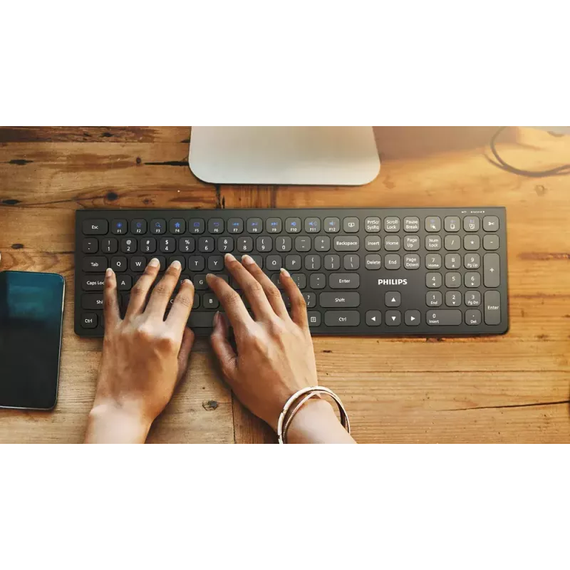 Philips 6000 series SPT6607B/31 Tastatur Maus enthalten Universal RF Wireless + Bluetooth Schwarz