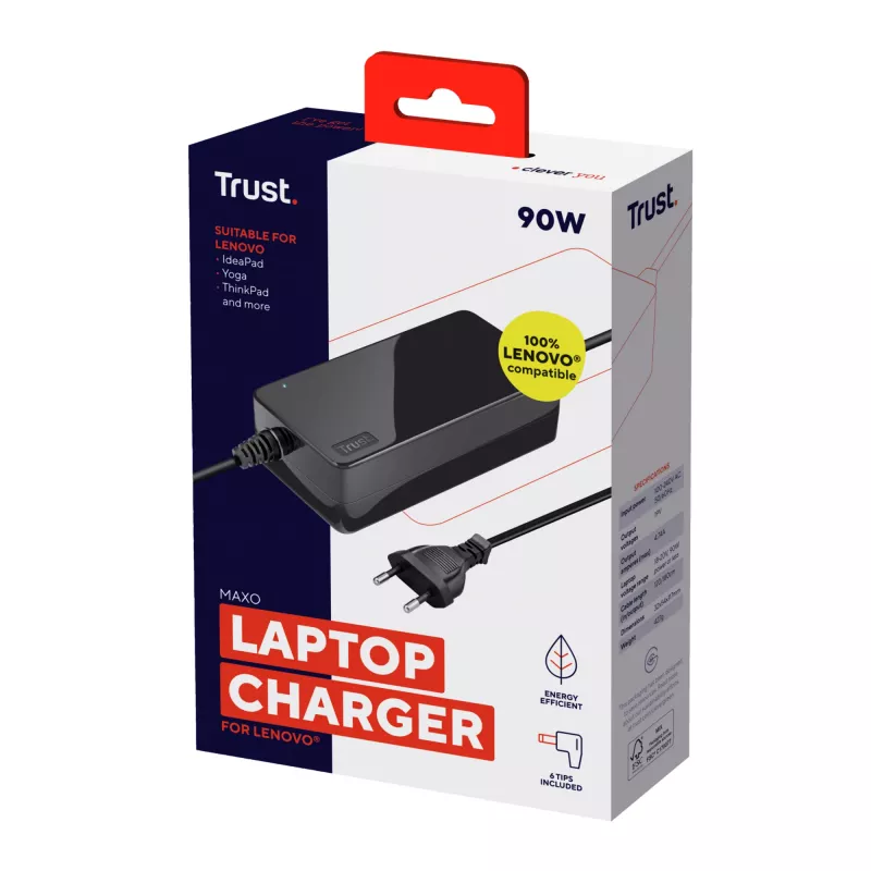 Trust 23394 Netzteil/inverter Indoor 90 W Schwarz