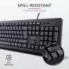 Trust Primo Tastatur Maus enthalten Universal USB AZERTY Belgisch Schwarz