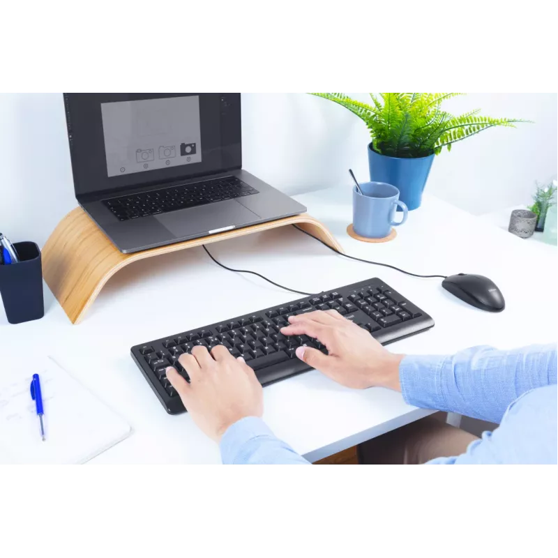 Trust Primo Tastatur Universal USB AZERTY Belgisch Schwarz