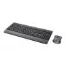 Trust TKM-450 Comfort Wireless Tastatur-Maus-Set, Full-Size (100%), Kabellos, RF Wireless, QWERTY, Schwarz, Maus inklusive