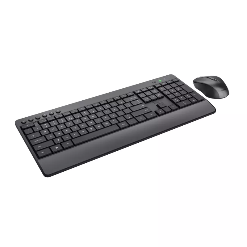 Trust Trezo Tastatur Maus enthalten Büro RF Wireless AZERTY Belgisch Schwarz