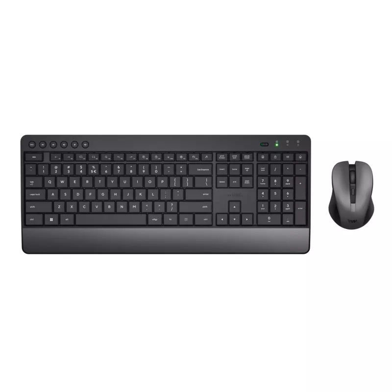 Trust Trezo Tastatur Maus enthalten Büro RF Wireless AZERTY Belgisch Schwarz