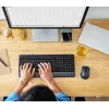 Trust Trezo Tastatur Maus enthalten Büro RF Wireless AZERTY Belgisch Schwarz