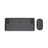 Trust Lyra Tastatur, Maus enthalten, Büro, RF Wireless + Bluetooth, AZERTY, Belgisch, Schwarz