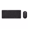 Trust Lyra Tastatur, Maus enthalten, Büro, RF Wireless + Bluetooth, AZERTY, Belgisch, Schwarz