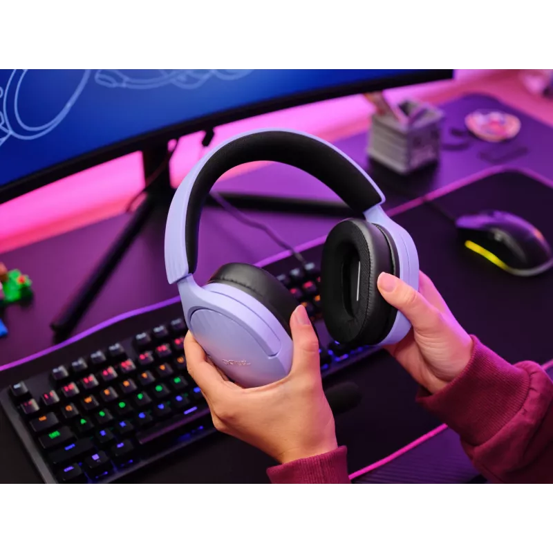 Trust GXT 489P FAYZO Headset Kabelgebunden Kopfband Gaming Schwarz, Lila