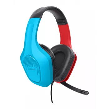 Trust GXT 416S Zirox Headset kabelgebunden Kopfbügel Gaming Schwarz, Cyan, Rot