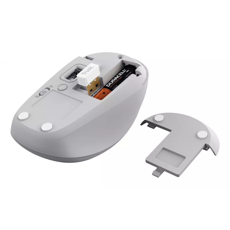 Trust Yvi+ Maus Universal Beidhändig RF Wireless + Bluetooth Optisch 1600 DPI
