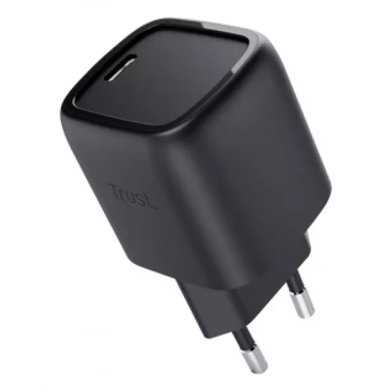 Ladegerät Trust Maxo 30W USB-C GaN Ladegerät Innenbereich Schnellladung Schwarz