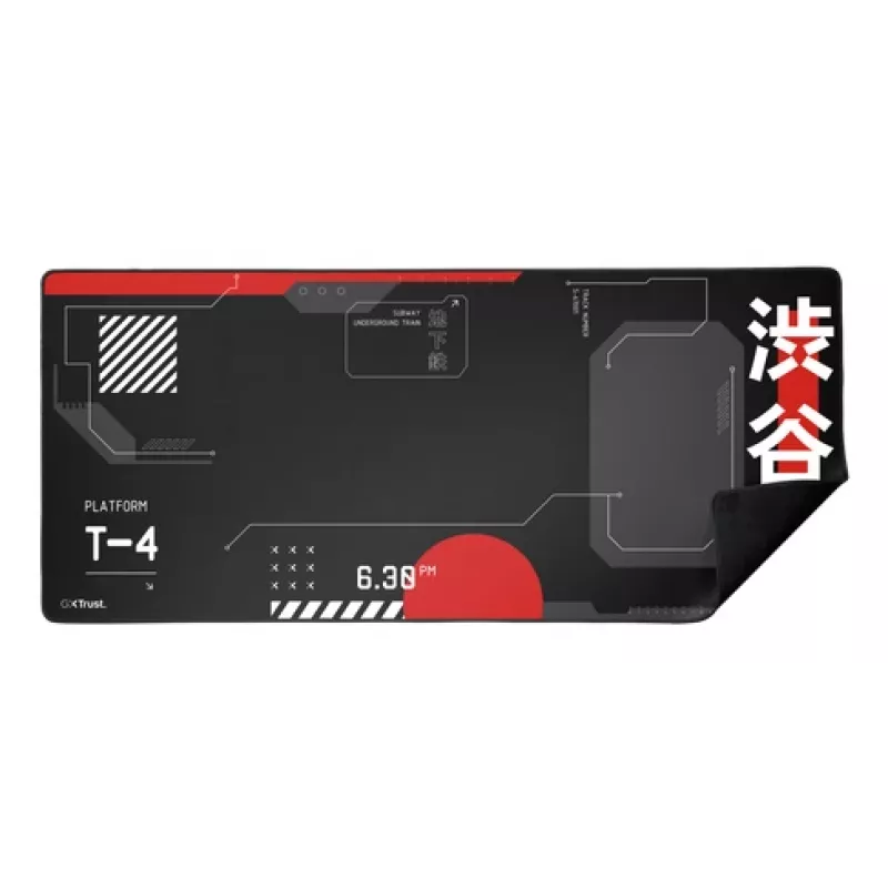 Gaming-Mauspad TRUST GXT 759 XXL — 900×400 mm, PET, schwarz/rot