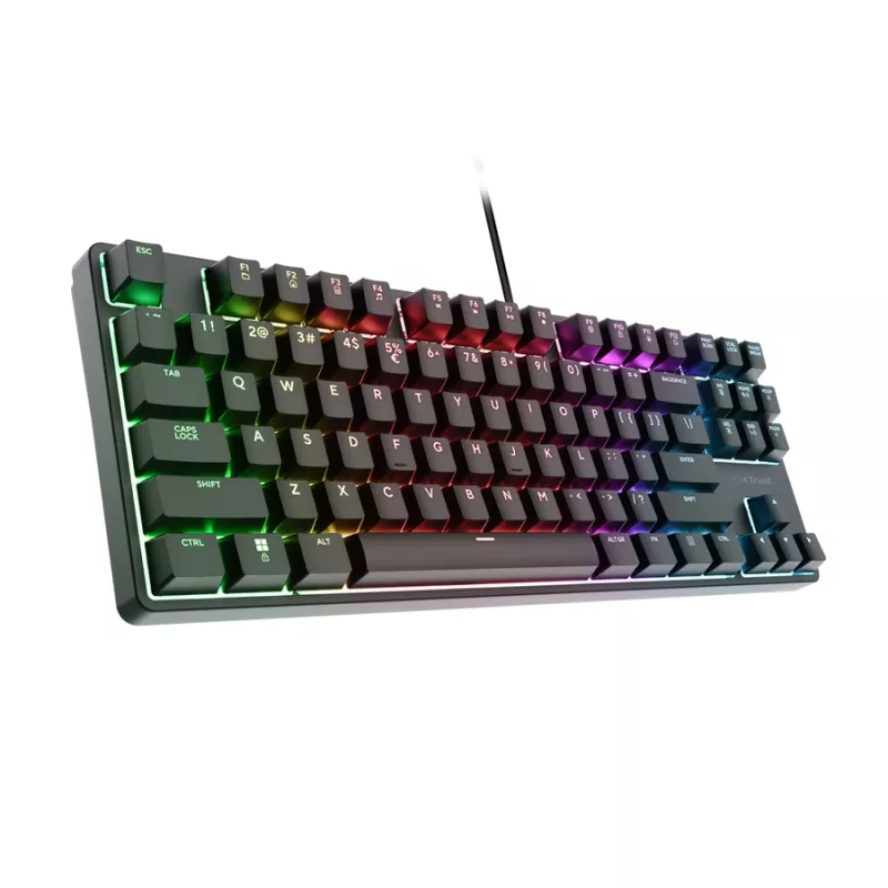 Trust GXT 864 Cada Tastatur Gaming USB QWERTY Englisch Schwarz