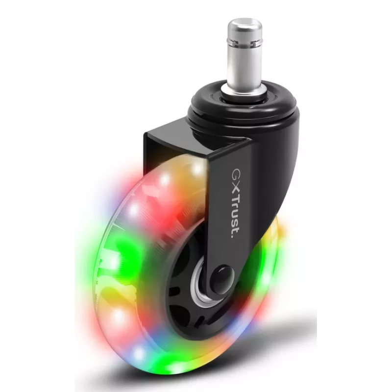 Gaming-Stuhlrollen TRUST GXT 701 LED-Gelrollen für Drehstühle, 5er-Set