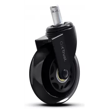 Caster-Räder-Set für Gaming-Stuhl TRUST 25804, 5 Stück, schwarz, PP/PU, 225 g