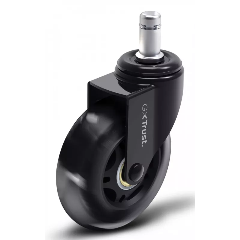 Caster-Räder-Set für Gaming-Stuhl TRUST 25804, 5 Stück, schwarz, PP/PU, 225 g