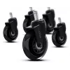 Caster-Räder-Set für Gaming-Stuhl TRUST 25804, 5 Stück, schwarz, PP/PU, 225 g