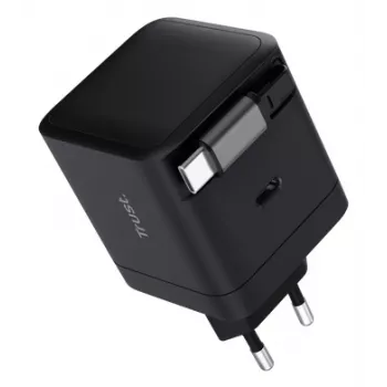 TRUST Charger Maxo 65W USB-C mit 67 cm aufrollbarem Kabel