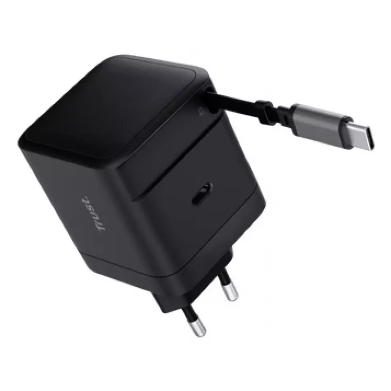 TRUST Charger Maxo 65W USB-C mit 67 cm aufrollbarem Kabel