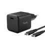 Ladegerät TRUST Maxo Ultra-klein 65W GaN USB-C Schwarz mit 2m Kabel