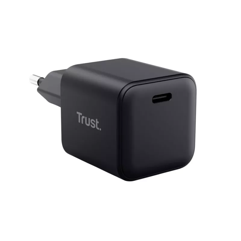 Ladegerät TRUST Maxo Ultra-klein 65W GaN USB-C Schwarz mit 2m Kabel