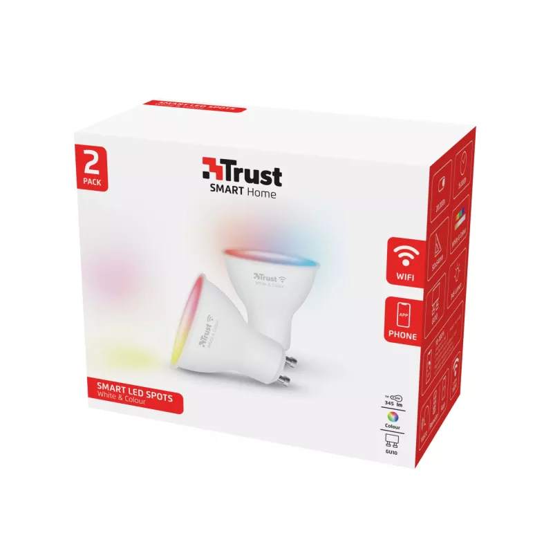 Smart bulb Trust 71292 Wi-Fi Weiß 50 mm x 50 mm x 54 mm