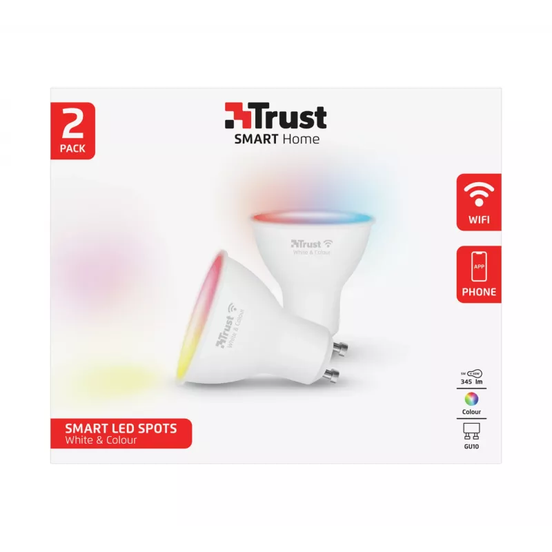Smart bulb Trust 71292 Wi-Fi Weiß 50 mm x 50 mm x 54 mm