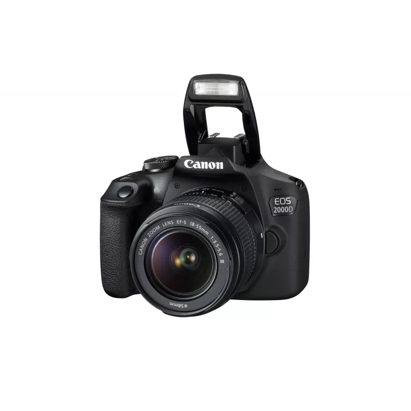 Canon EOS 2000D BK 18-55 IS + SB130 +16GB EU26 SLR-Kamera-Kit 24,1 MP CMOS 6000 x 4000 Pixel Schwarz