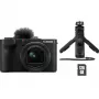 Kompaktkamera Canon PowerShot V1 Premium Vlogger Kit — 22,3 MP, 1/4 Zoll CMOS, 4K UHD, 3,1-fach optischer Zoom, 3 Zoll Touchscreen, Schwarz