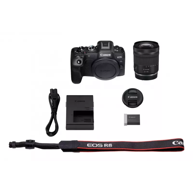 Canon EOS R8 + RF 24-105mm F4-7.1 IS STM MILC 24,2 MP CMOS 6000 x 4000 Pixel Schwarz