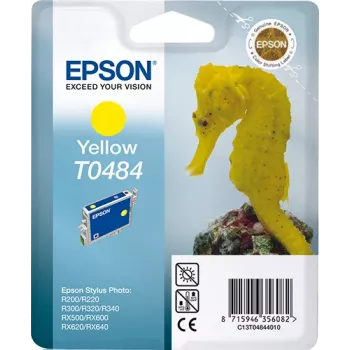 Epson Seahorse Einzelpackung Gelb T0484, Gelb, Pigmenttinte, 1 Stk.