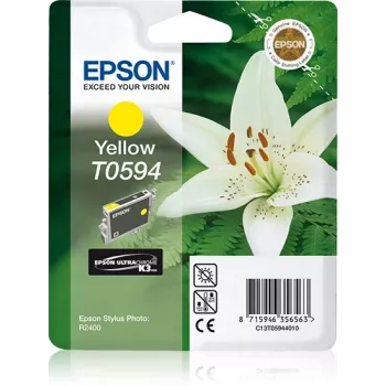 Epson Lily Einzelpackung Gelb T0594 UltraChrome K3, Gelb, Pigmenttinte, 1 Stück