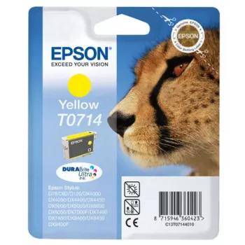 Epson Cheetah Einzelpackung Gelb T0714 DURABrite Ultra Tinte