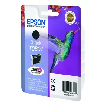 Epson Hummingbird Singlepack Schwarz T0801 Claria Photographic Ink