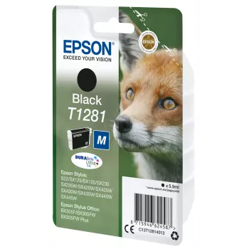 Epson T1281 Fox Einzelpackung Tintenpatrone Schwarz