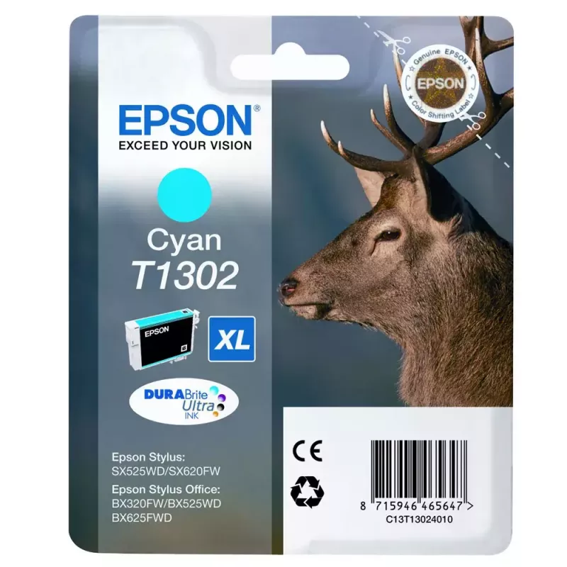Epson Stag Einzelpackung Cyan T1302 DURABrite Ultra Tinte