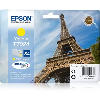 Epson Eiffel Tower Tintenpatrone XL Gelb 2k, Hohe (XL) Reichweite, Gelb, Pigmenttinte, 21,3 ml, 1 Stk.