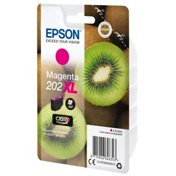 Epson Kiwi Einzelpackung Magenta 202XL Claria Premium Tinte, Hohe (XL) Reichweite, Magenta, Pigmenttinte, 8,5 ml, 1 Stk., 650 Seiten