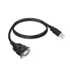 ACT 0,6 m USB-auf-Seriell-Adapter, Schwarz, 0,6 m, USB Typ-A, DB-9, Stecker, Stecker