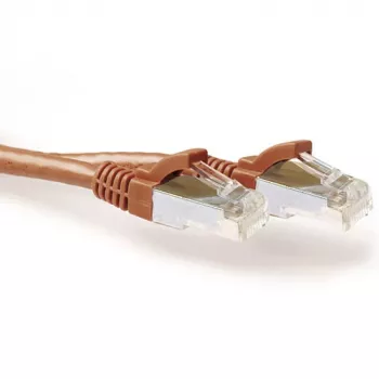 ACT Braun 20,00 Meter SFTP CAT6A Patchkabel mit Zugentlastung und RJ45-Steckern