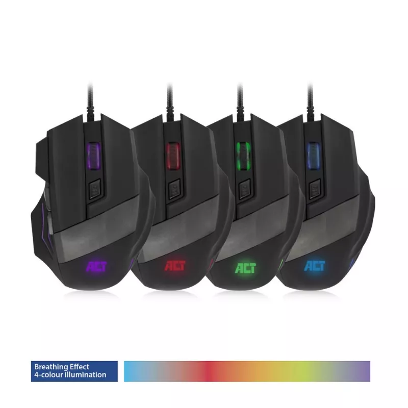 Gaming-Maus ACT Kabel-Gaming-Maus mit Beleuchtung 3200 dpi