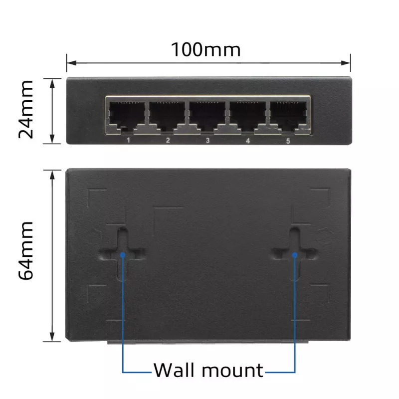Unmanaged Switch ACT AC4415 Gigabit Ethernet 5 Ports 10 Gbit/s