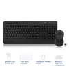 ACT kabelloses Tastatur- und Maus-Set (Azerty), leiser Klick, umweltfreundlich, aus recycelten Materialien