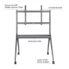 ACT Mobiler TV/Monitor-Bodenständer, 50 inch bis 86 inch, VESA, 127 cm (50 Zoll), 2,18 m (86 Zoll), 200 x 200 mm, 800 x 600 mm, Aluminium, Kunststoff, Stahl, Grau