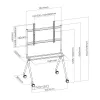 ACT Mobiler TV/Monitor-Bodenständer, 50 inch bis 86 inch, VESA, 127 cm (50 Zoll), 2,18 m (86 Zoll), 200 x 200 mm, 800 x 600 mm, Aluminium, Kunststoff, Stahl, Grau