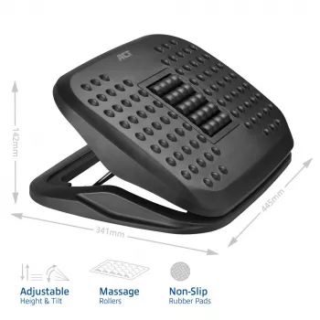 ACT Ergonomisch höhenverstellbare Fußstütze mit Massagerollen