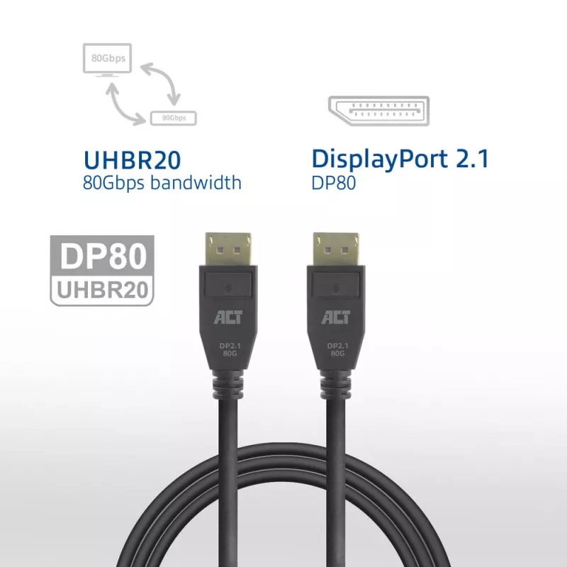 ACT AK4083 DisplayPort-Kabel 3 m Schwarz