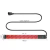 Stromverteilungseinheit ACT PD3004 19 Zoll C14 IEC60320 mit 8 Typ-F-Steckdosen, 3 m H05VV-F 3G1.0, 230 V 10 A