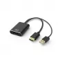 ACT AC7536 Videokabel-Adapter 0,24 m HDMI + USB DisplayPort Schwarz