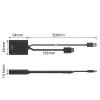 ACT AC7536 Videokabel-Adapter 0,24 m HDMI + USB DisplayPort Schwarz